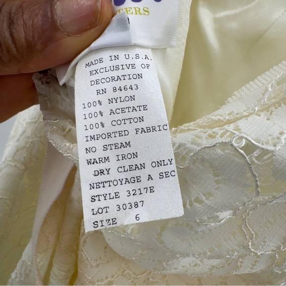BHLDN Encore by Watters cream lace dress size 6 - Picture 7 of 9